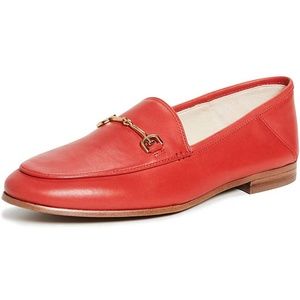 Sam Edelman Loraine Classic Almond Toe Slip-on Loafer Bright Red Leather (7.5, R